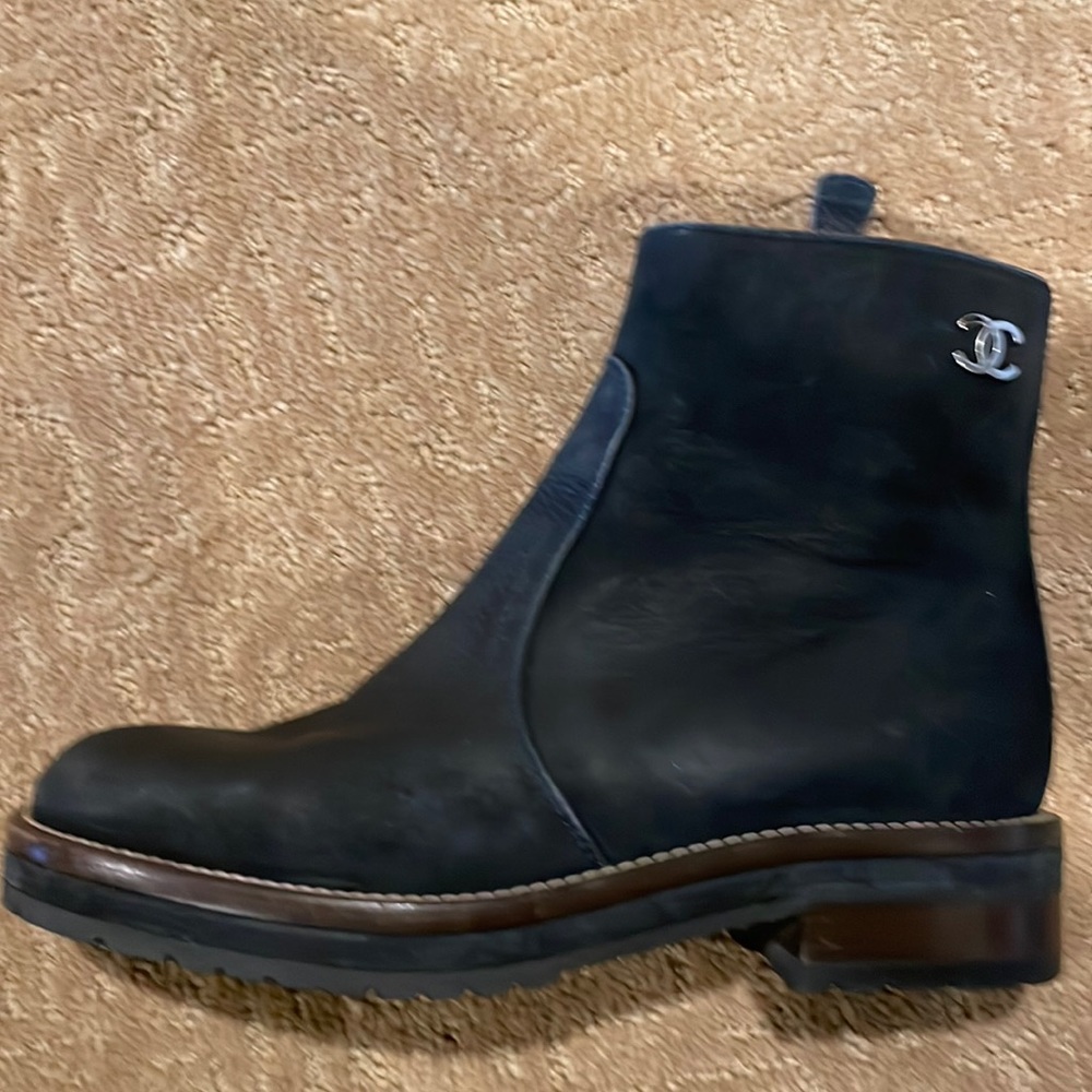 Chanel low riding boot